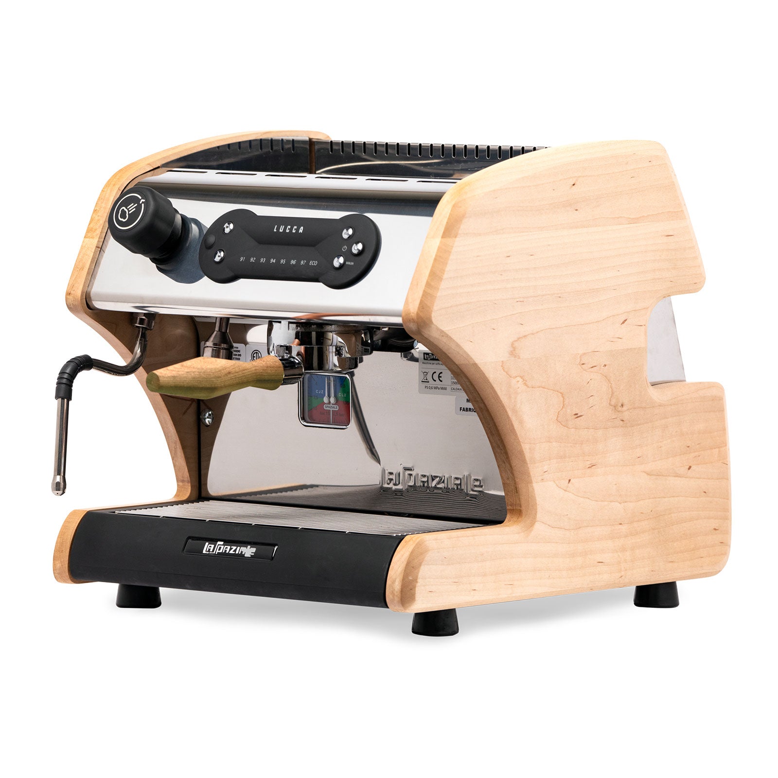 LUCCA A53 Direct Plumb Espresso Machine by La Spaziale with new maple side panels by Clive Coffee - Knockout (Maple)