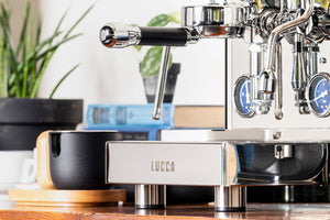 Lucca X58 Espresso Machine detail - lifestyle