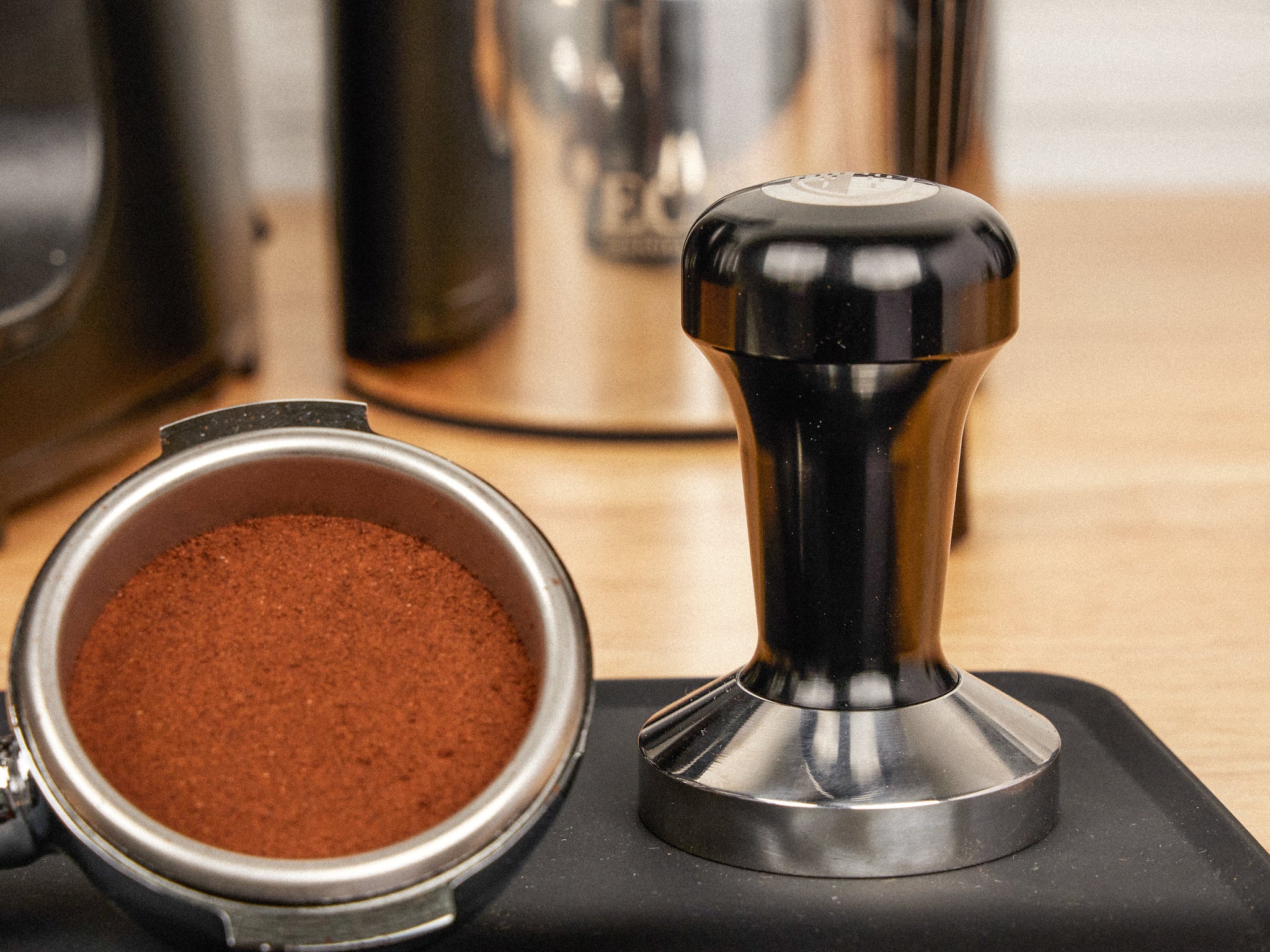 LUCCA Stainless Steel Espresso Tamper, Portafilter, Clive Coffee, knockout large