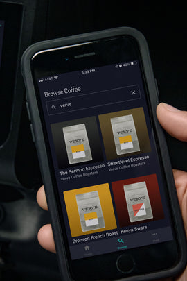 LUCCA Atom 75 Espresso Grinder, iphone app - lifestyle